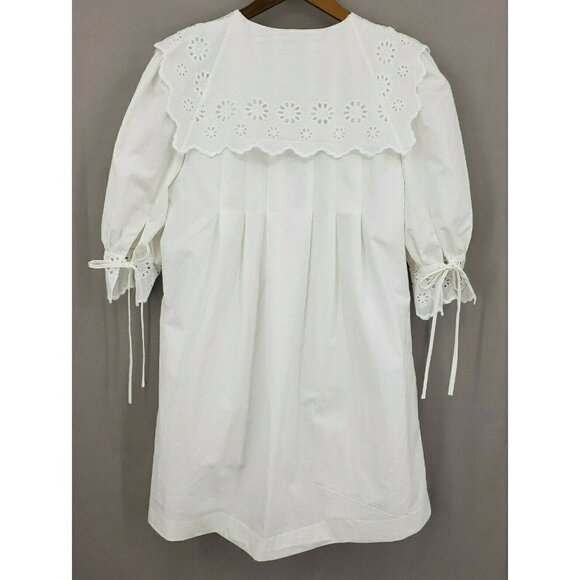 New Blanc & Eclare Allie White Baby Doll Dress 2 - Picture 5 of 6